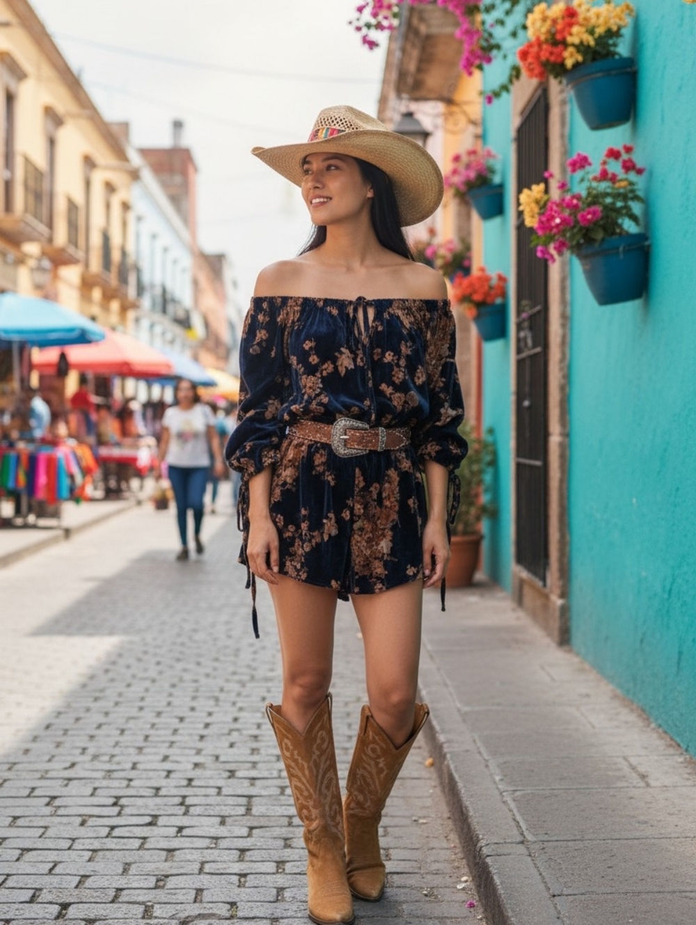 Audrey 3+1 | Velvet tie romper